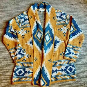 Cozy Aztec print cardigan